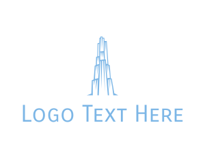 Land Developer - Ice Building Structure logo design