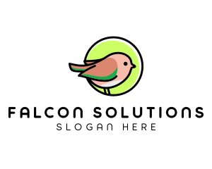 Sparrow Bird Circle logo design