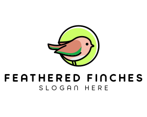 Sparrow Bird Circle logo design