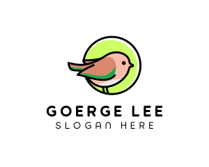 Eagle - Sparrow Bird Circle logo design