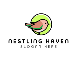 Hatchery - Sparrow Bird Circle logo design