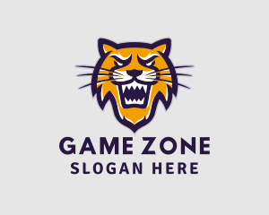 Feline - Gamer Lion Animal logo design