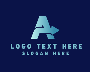 Agency - Arrow Company Letter A logo design