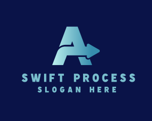 Processing - Arrow Company Letter A logo design