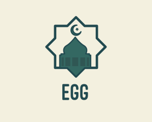 Islamic Mosque Star Badge Logo