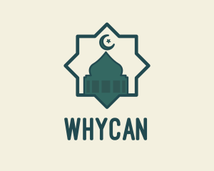 Islamic Mosque Star Badge Logo