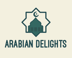 Arabic - Islamic Mosque Star Badge logo design