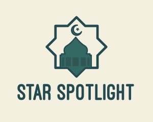 Islamic Mosque Star Badge logo design