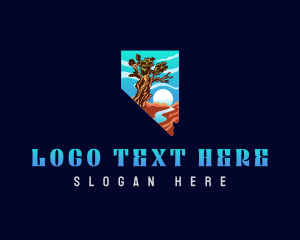 Map - Nevada Nature Landscape logo design