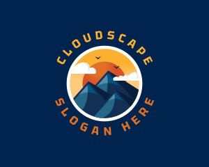 Clouds - Alpine Mountain Peak logo design
