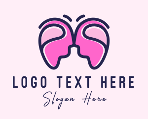 Marriage - Couple Dating Butterfly logo design