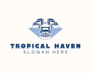 Logistics Delivery Truck Logo