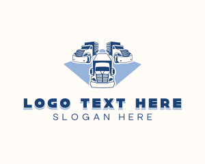 Trucker - Logistics Delivery Truck logo design