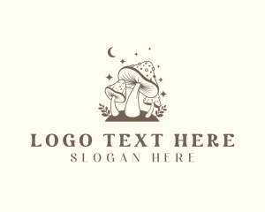 Botany - Psychedelic Shrooms Garden logo design