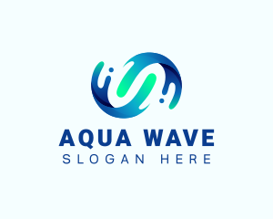 Water Wave Splash logo design