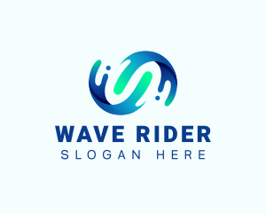 Water Wave Splash logo design