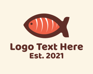 Fish - Salmon Sashimi Restaurant logo design