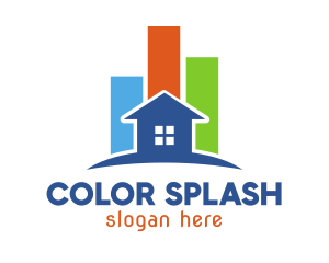 Colorful Statistic House logo design