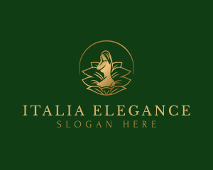 Elegant Beautiful Nude Woman logo design