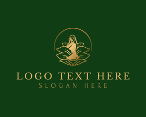 Elegant Beautiful Nude Woman Logo