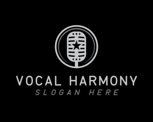 Voice - Microphone Voice Star logo design