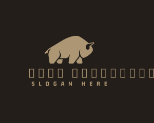 Livestock - Bison Buffalo Horn logo design