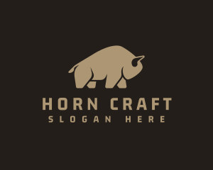 Bison Buffalo Horn logo design