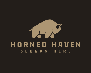 Bison Buffalo Horn logo design