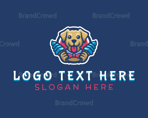 Dog Ice Cream Dessert Logo