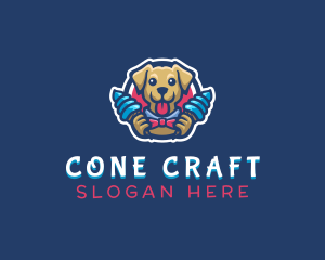 Dog Ice Cream Dessert logo design