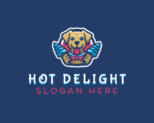 Dog Ice Cream Dessert logo design