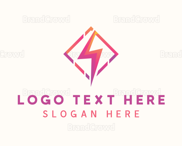 Gradient Lightning Bolt Logo