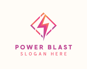 Gradient Lightning Bolt logo design