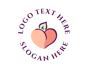 Dating - Erotic Naughty Peach logo design