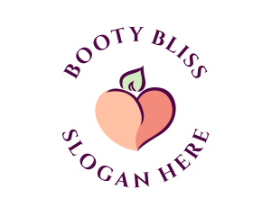 Butt - Erotic Naughty Peach logo design