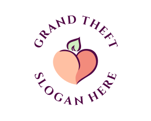 Heart - Erotic Naughty Peach logo design