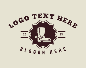 Western - Cowboy Boots Apparel logo design