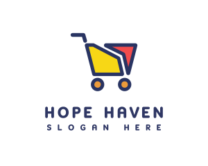 Grocer - Online Shopping Cart logo design