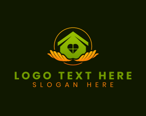 Rescue Shelter - Home Care Hands logo design