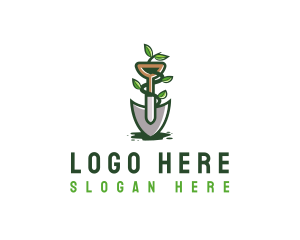 Farmer - Shovel Plant Tools logo design