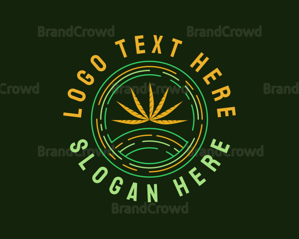 Natural Marijuana Leaf Logo