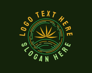 Dispensary - Natural Marijuana Leaf logo design