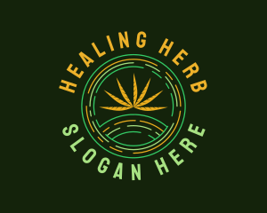 Natural Marijuana Leaf logo design