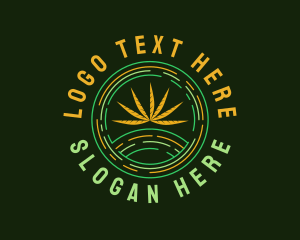 Organic - Natural Marijuana Leaf logo design