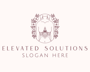 Floral Sexy Tribal Woman  logo design