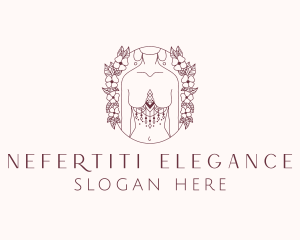 Floral Sexy Tribal Woman  logo design