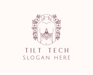 Floral Sexy Tribal Woman  logo design