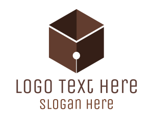 Brown Pen Cube Logo