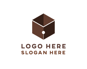 Hexagon Pen Cube Logo