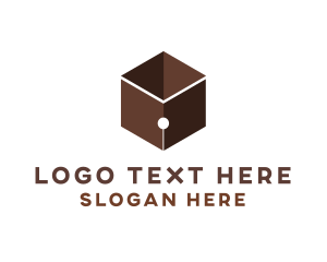 Public Relations - Hexagon Pen Cube logo design